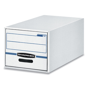 STOR/DRAWER BASIC SPACE-SAVINGS STORAGE DRAWERS, LETTER FILES, 14" X 25.5" X 11.5", WHITE/BLUE, 6/CARTON by Bankers Box