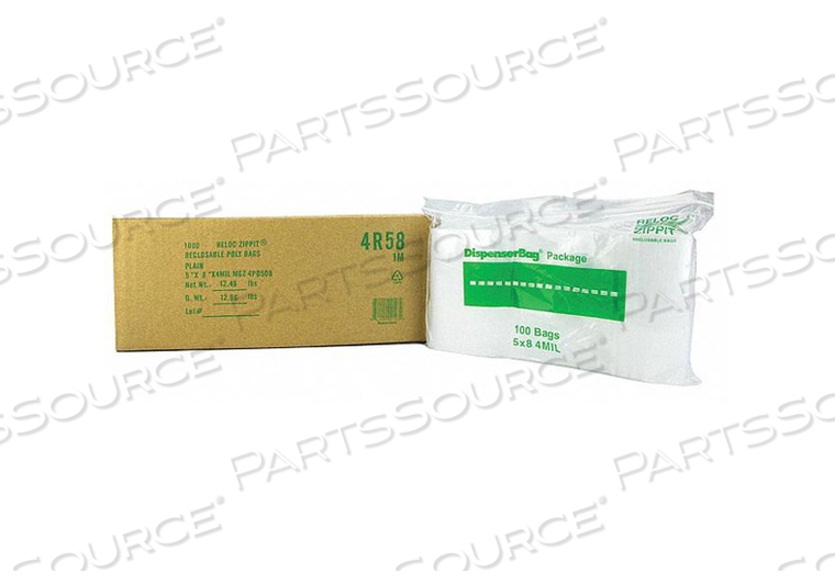 RECLOSABLE BAG STANDARD LDPE SEAL PK1000 by Reloc Zippit