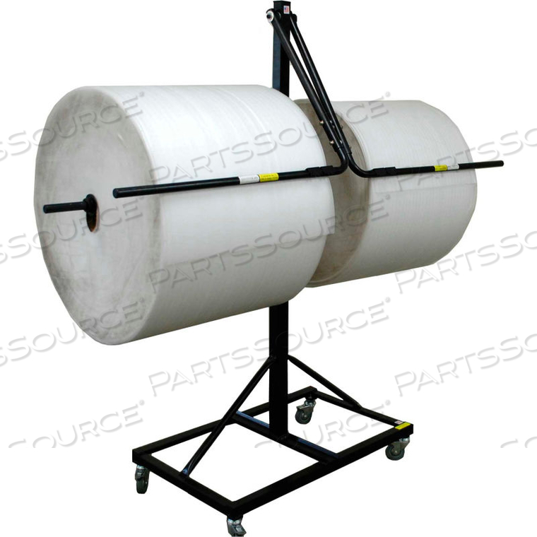 BUBBLE/FOAM/POLY DISPENSER, FLOOR UNIT, DOUBLE ARM, 36" MATERIAL WIDTH by Encore Packaging LLC