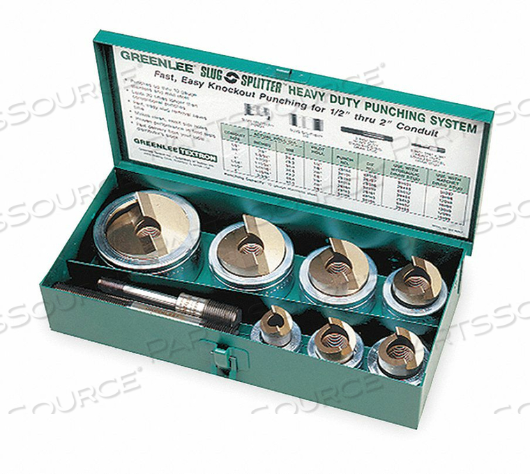 HYDRAULIC PUNCH AND DIE SET KIT 6 ROUND KO SLUG-SPLITTING by Greenlee