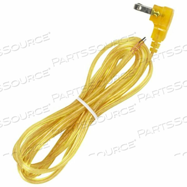 8 FT. FLAT PLUG CORD SET 18/2 SPT-2-105-#176,C, CLEAR GOLD by Satco