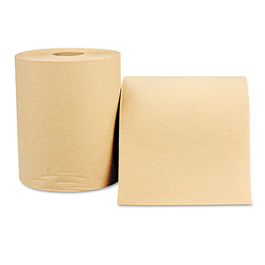 HARDWOUND ROLL, TOWELS, 8 X 600 FT, NATURAL, 12 ROLLS/CARTON by Windsoft