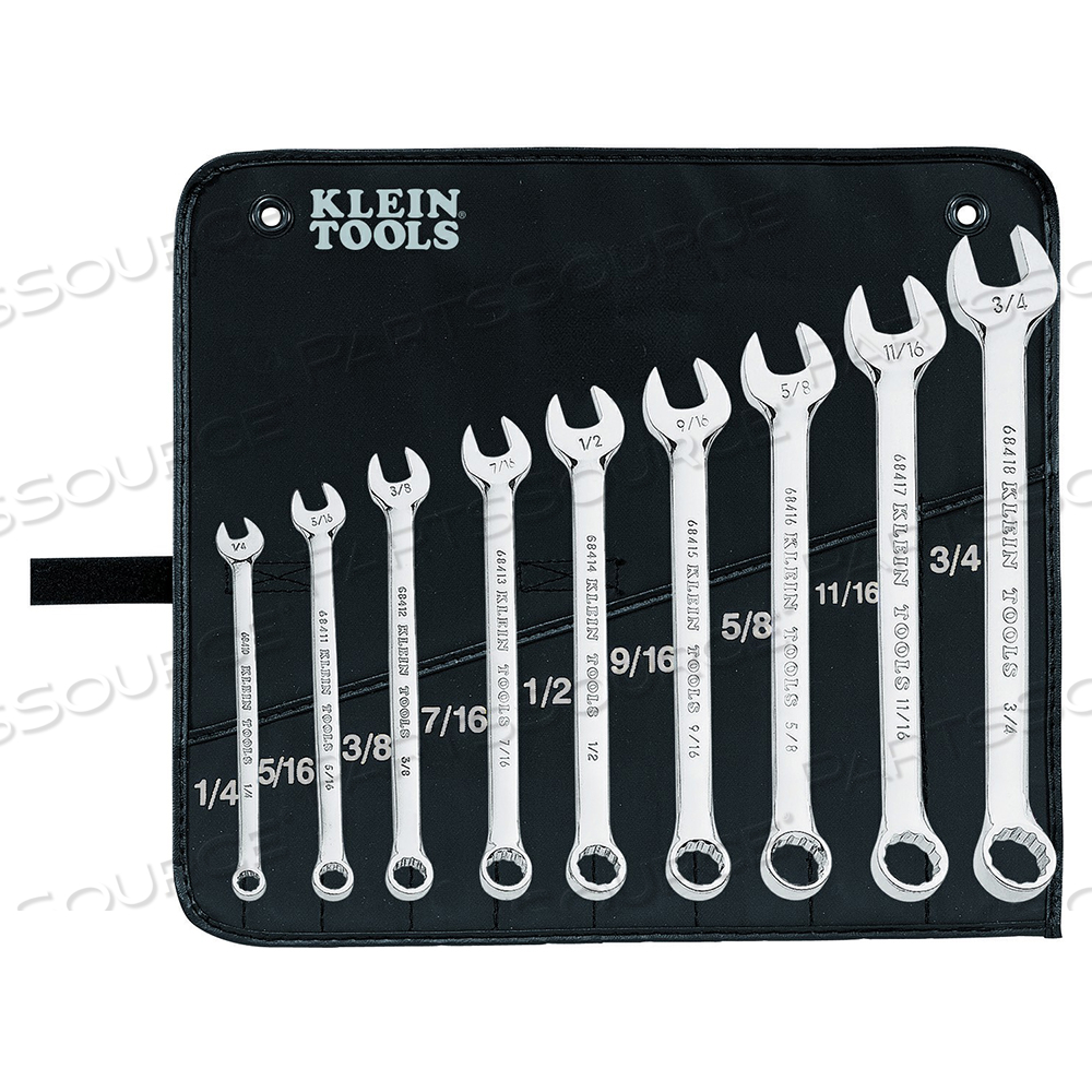COMBINATION WRENCH SET, 9-PC. W/ POUCH by Klein Tools
