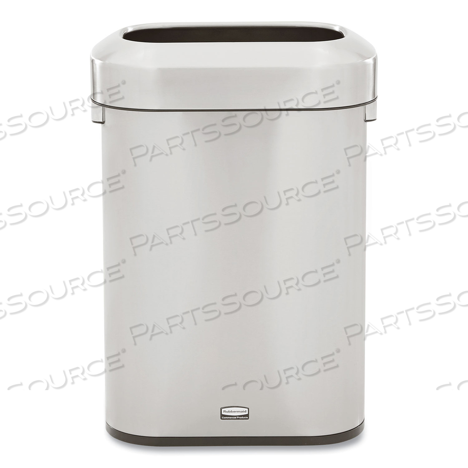 REFINE SERIES WASTE RECEPTACLE, 15 GAL, PLASTIC/STAINLESS STEEL by Rubbermaid Medical Division