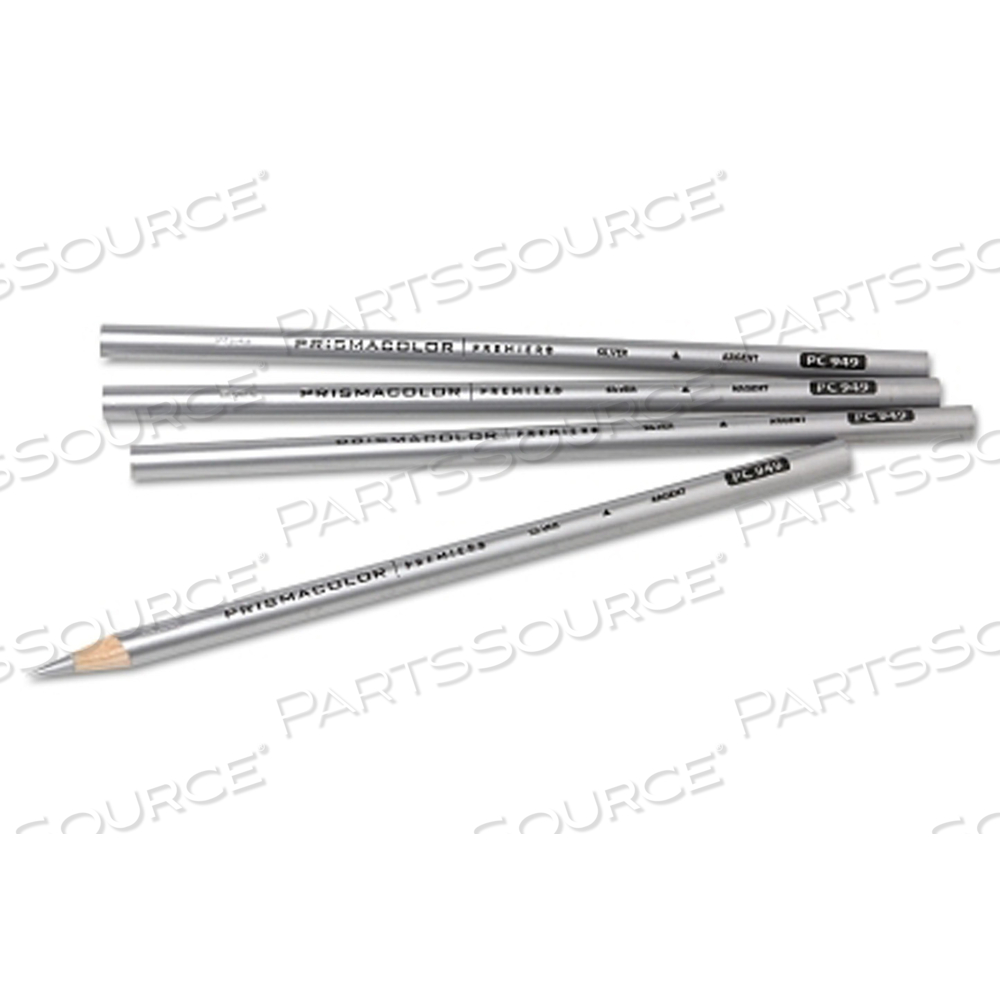 PREMIER SOFT CORE COLORED PENCIL, METALLIC SILVER by Prismacolor PREMIER SOFT CORE COLORED PENCIL, METALLIC SILVER by Prismacolor