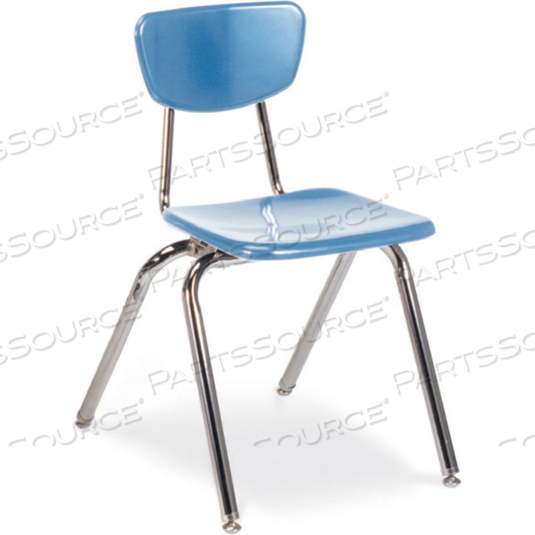 3018 MARTEST 21 HARD PLASTIC CHAIR - LIGHT BLUE by Virco Inc