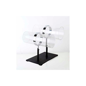 ACRYLIC HORIZONTAL HEADBAND DISPLAY, 2-TIER - 12" LONG by Amko Displays LLC