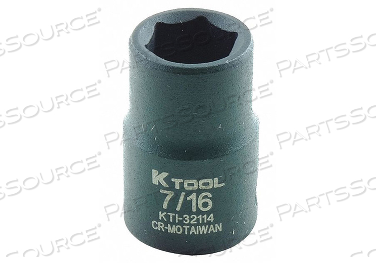 IMPACT SOCKET SAE 7/16IN. 1-3/16IN.L HEX by KTI IMPACT SOCKET SAE 7/16IN. 1-3/16IN.L HEX by KTI