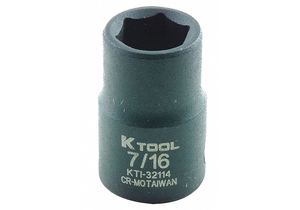 IMPACT SOCKET SAE 7/16IN. 1-3/16IN.L HEX by KTI