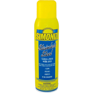 STAINLESS STEEL CLEANER & POLISH, 20 OZ. AEROSOL CAN, 12 CANS by Simoniz USA