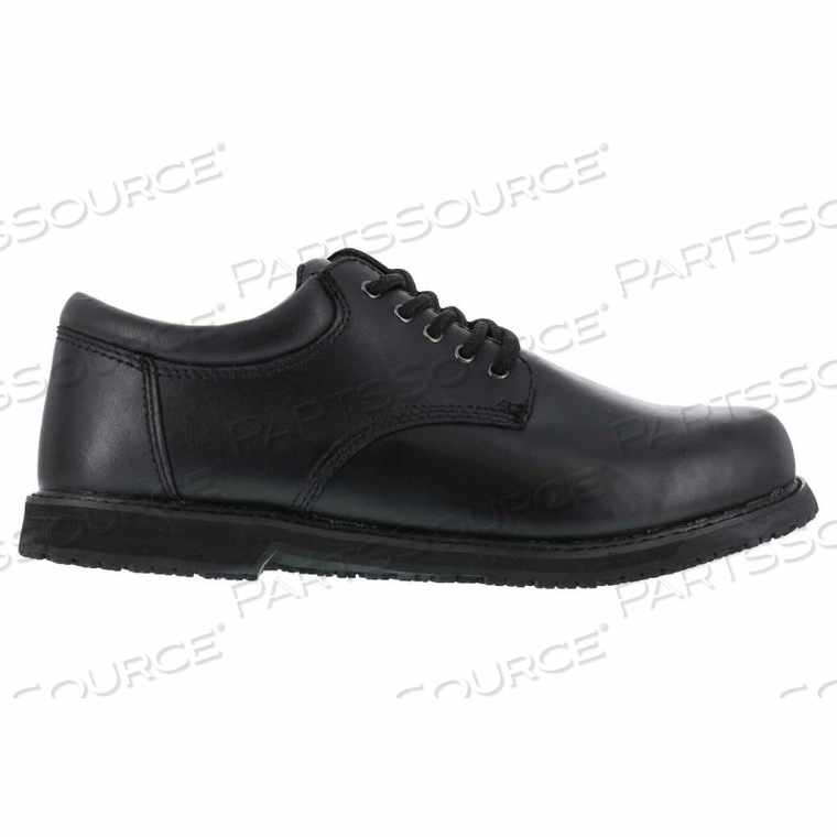 G1120 MEN'S PLAIN TOE OXFORD, BLACK, SIZE 10.5 W 