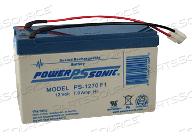 REPLACEMENT SEALED LEAD ACID BATTERY, 12 VOLT 7.0AH 