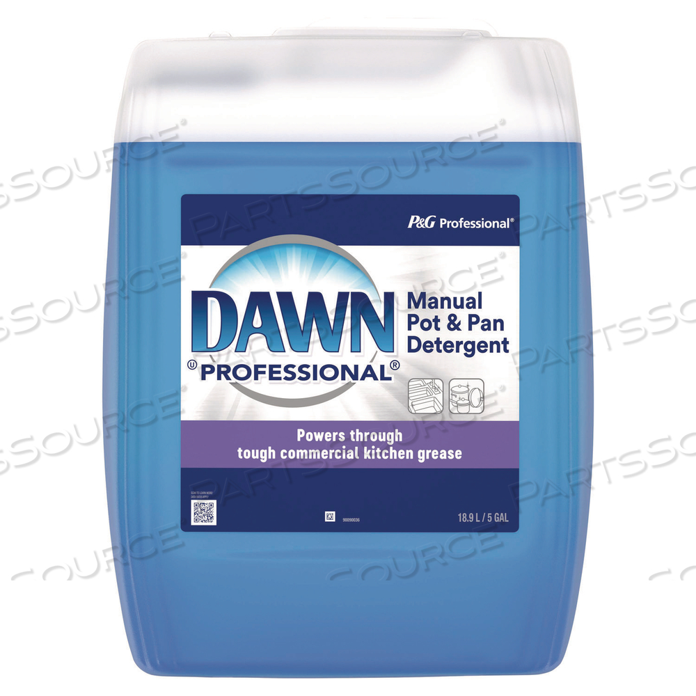 PROFESSIONAL MANUAL POT AND PAN DISH DETERGENT, ORIGINAL SCENT, 5 GAL BOTTLE, 34/PALLET 