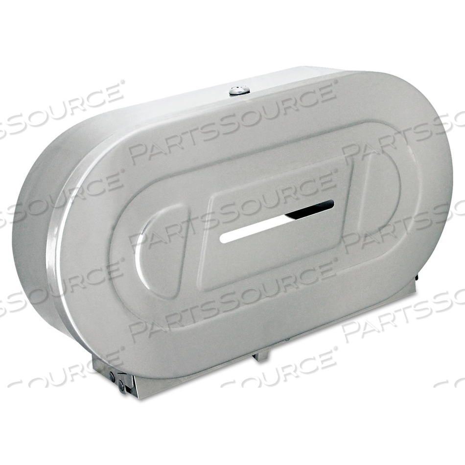 TOILET TISSUE 2 ROLL DISPENSER, JUMBO, 20.81 X 5.31 X 11.38, SATIN-FINISH STAINLESS STEEL by Bobrick Washroom Equipment, Inc TOILET TISSUE 2 ROLL DISPENSER, JUMBO, 20.81 X 5.31 X 11.38, SATIN-FINISH STAINLESS STEEL by Bobrick Washroom Equipment, Inc