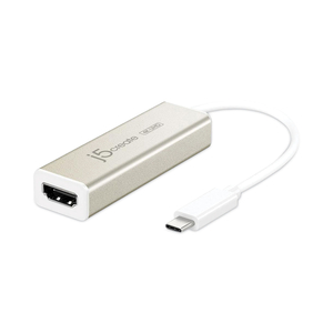 USB-C TO HDMI ADAPTER, 5.71", SILVER/WHITE by j5create