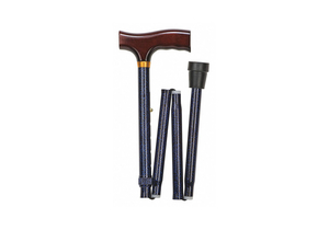FOLDING CANE STANDARD 14 IN H BLUE ICE by HealthSmart (Briggs Healthcare/MABIS)