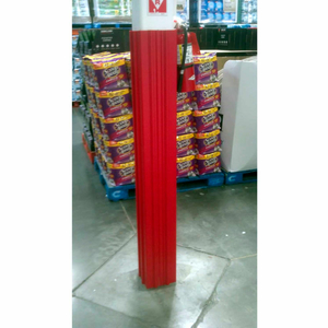 SQUARE COLUMN WRAP, HDPE, RED, 11"L X 11"W X 60"H by Ideal Shield