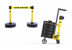 PLUS BARRICADE SYSTEM 15FT. L YLLW METAL by Banner Stakes