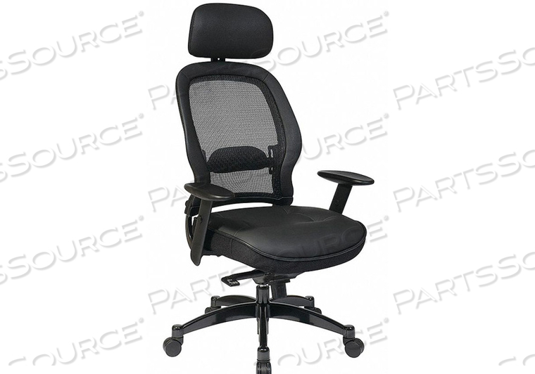 MANAGER CHAIR LEATHER BLK 20-22 SEAT HT by Office Star