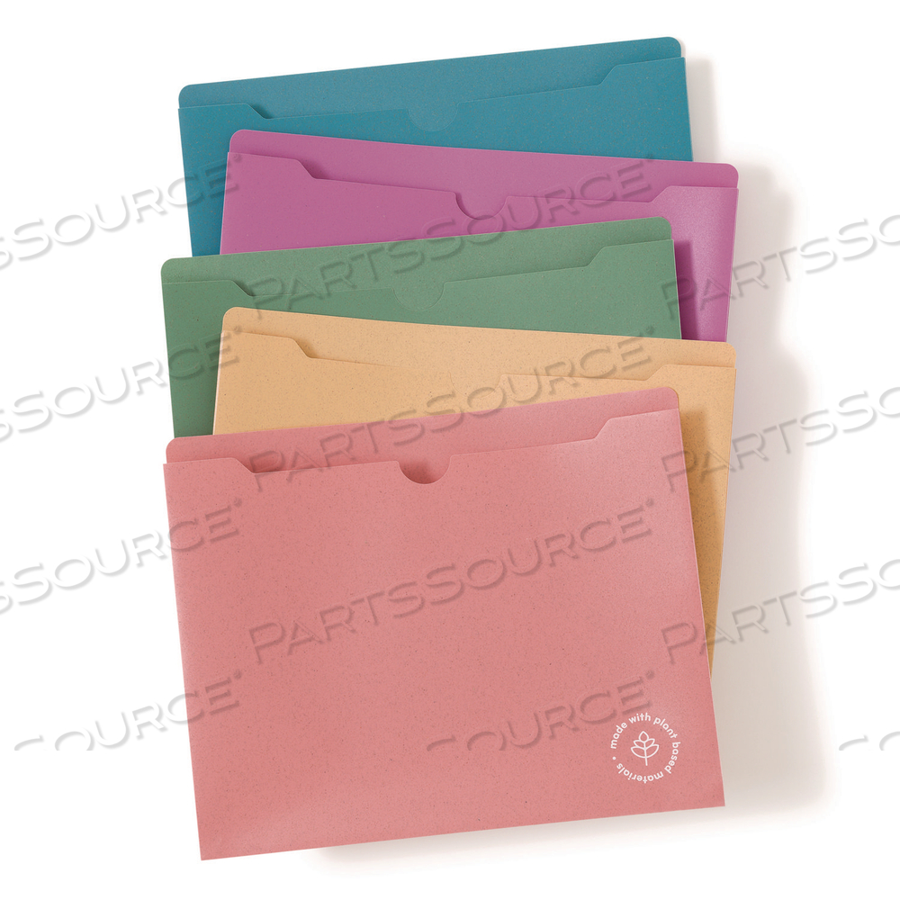 U-ECO POLY FILE JACKETS, STRAIGHT TAB, LETTER SIZE, ASSORTED by U Brands U-ECO POLY FILE JACKETS, STRAIGHT TAB, LETTER SIZE, ASSORTED by U Brands