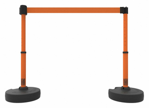 PLUS BARRIER SET X2 BLANK ORANGE BANNER by Banner Stakes