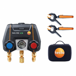 MANIFOLD GAUGE KIT -15 TO 870PSI PLASTIC by Testo