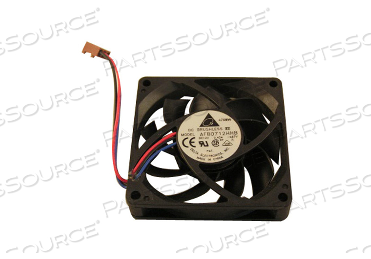 FAN, 12 VDC, 3.12 W, 37.5 CFM FLOW, 4300 RPM, 38.5 DB SOUND, 15 MM X 70 MM X 70 MM, 3 WIRE 