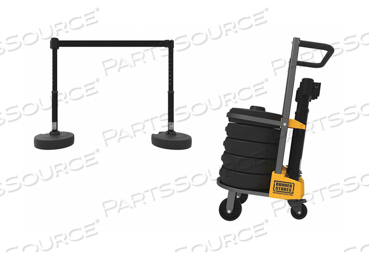 PLUS CART PKG BLANK BLACK BANNER by Banner Stakes PLUS CART PKG BLANK BLACK BANNER by Banner Stakes