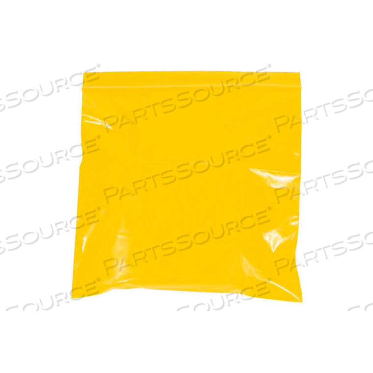 RECLOSABLE BAGS 3" X 3" 2 MIL YELLOW 1000 PACK by Box Packaging Inc