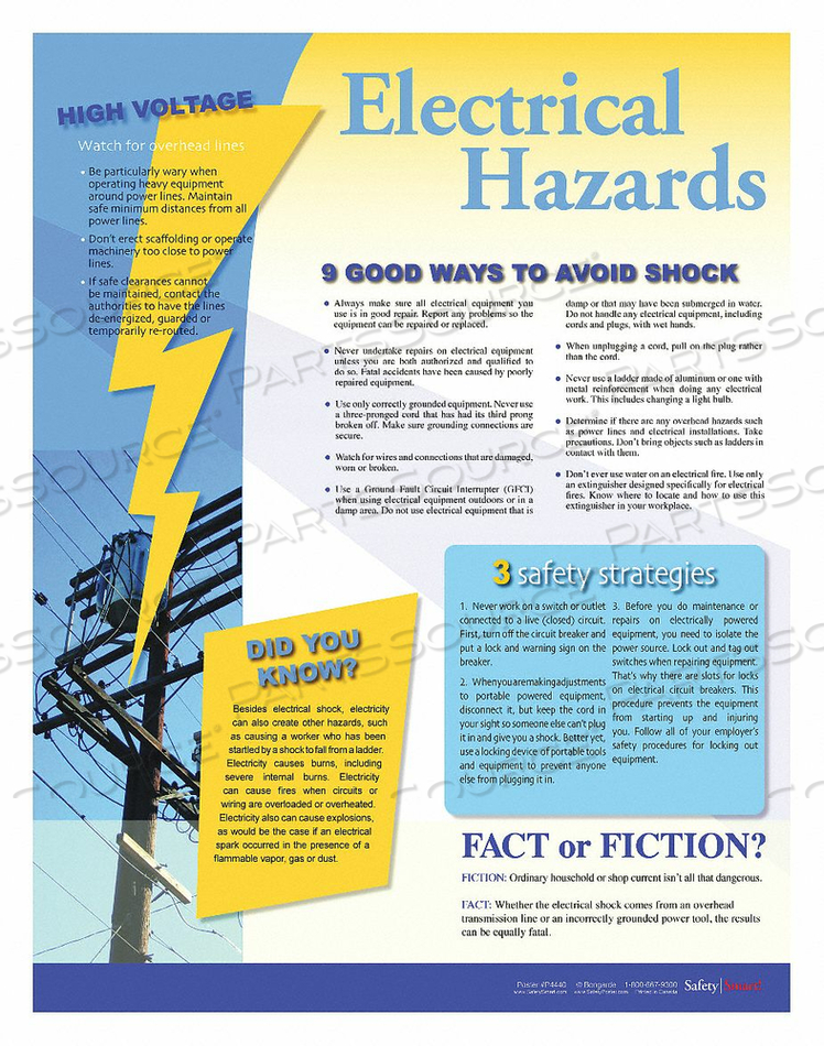 SAFETY POSTER ELECTRICAL HAZARDS ENG by SafetyPoster