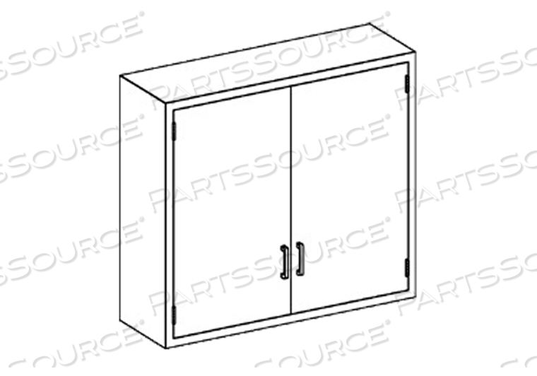 WALL CABINET 35"W X 30"H X 13"D W/(2) S/S ADJ SHELVES W/ HINGE GLASS DOOR by Blickman