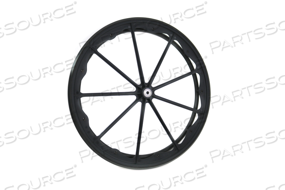 ASSEMBLY, REAR WHEEL, BLACK, LATEX-FREE, 24IN DIAMETER, WITH HANDRAIL, FOR USE WITH: FOR CRUISER III LIGHT WEIGHT WHEELCHAIR by Drive/DeVilbiss Healthcare, Inc ASSEMBLY, REAR WHEEL, BLACK, LATEX-FREE, 24IN DIAMETER, WITH HANDRAIL, FOR USE WITH: FOR CRUISER III LIGHT WEIGHT WHEELCHAIR by Drive/DeVilbiss Healthcare, Inc