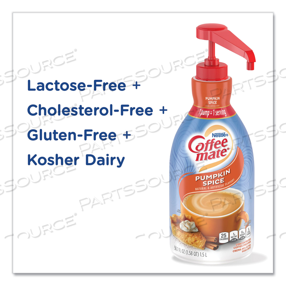 LIQUID COFFEE CREAMER, PUMPKIN SPICE, 1.5 L PUMP BOTTLE by Coffee-Mate