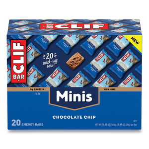 ENERGY BAR, MINI CHOCOLATE CHIP, 0.99 OZ BAR, 20/BOX by CLIF Bar