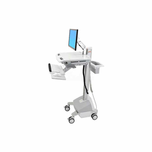 ERGOTRON STYLEVIEW EMR CART WITH LCD ARM, LIFE POWERED - CART FOR LCD DISPLAY / KEYBOARD / MOUSE / CPU / NOTEBOOK / BAR CODE SCANNER - PLASTIC, ALUMINUM, ZINC-PLATED STEEL - GRAY, WHITE, POLISHED ALUMINUM - SCREEN SIZE: UP TO 22" by Ergotron, Inc.