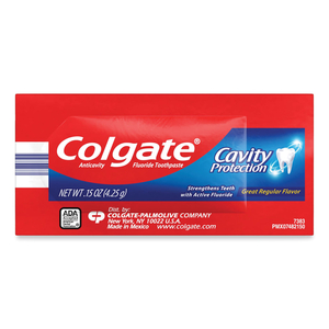 CAVITY PROTECTION TOOTHPASTE, REGULAR FLAVOR, 0.15 OZ SACHET, 1,000/CARTON by Palmolive