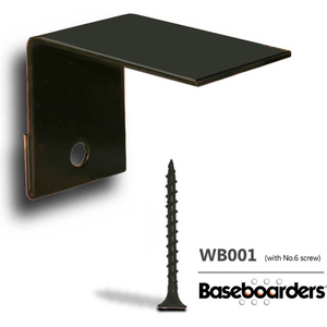 BASEBOARDERS PREMIUM & BASIC SERIES BASEBOARD WALL BRACKET, WHITE ALTERNATIVE MOUNTING METHOD by Buss General Partner Co. Ltd BASEBOARDERS PREMIUM & BASIC SERIES BASEBOARD WALL BRACKET, WHITE ALTERNATIVE MOUNTING METHOD by Buss General Partner Co. Ltd