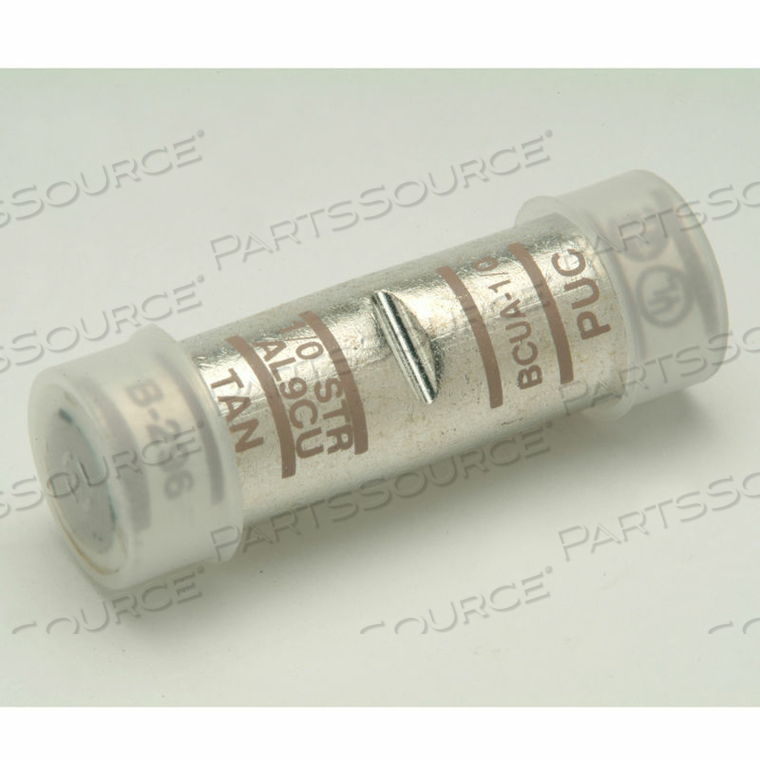 ALUM, CRIMP SPLICE, STD BARREL TIN PLATED, FOR ALUM & COPPER, 2 AWG, PINK by Penn-Union