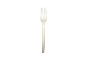 DISPOSABLE FORK, BEIGE, HEAVY-WT, PLANT STARCH, UNWRAPPED by PrimeWare DISPOSABLE FORK, BEIGE, HEAVY-WT, PLANT STARCH, UNWRAPPED by PrimeWare