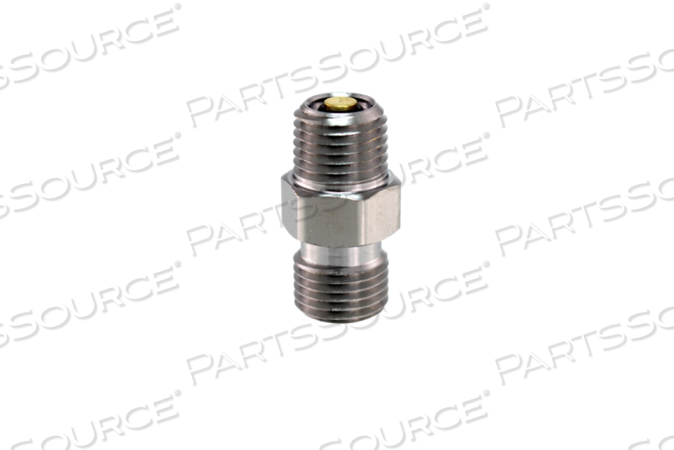 ADAPTER, DISS X 1/4 IN MNPT, GREEN, OXYGEN, WITH CHECK VALVE by Bay Corporation