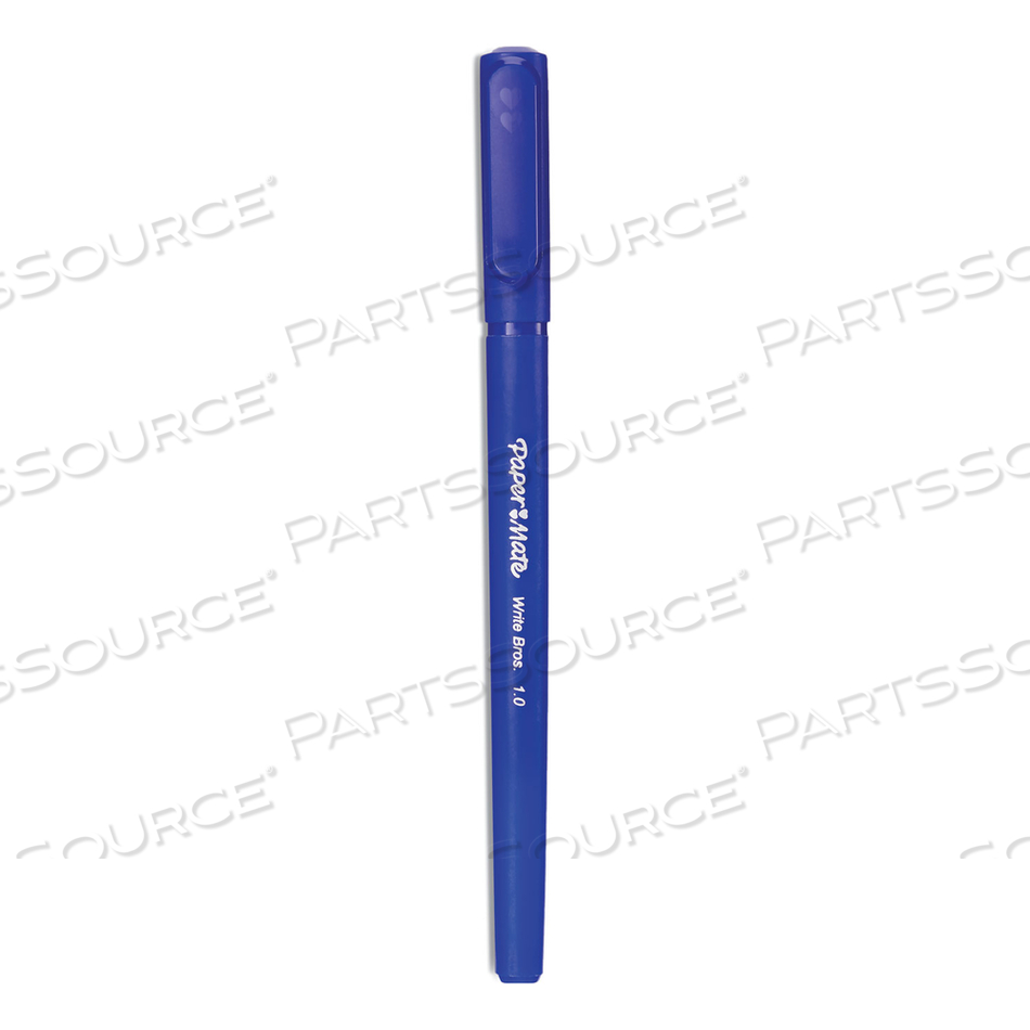 WRITE BROS. BALLPOINT PEN VALUE PACK, STICK, MEDIUM 1 MM, BLUE INK, BLUE BARREL by Paper Mate WRITE BROS. BALLPOINT PEN VALUE PACK, STICK, MEDIUM 1 MM, BLUE INK, BLUE BARREL by Paper Mate