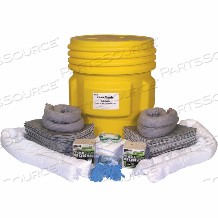 EVERSOAK GENERAL PURPOSE 65 GALLON DRUM SPILL KIT, 71.5 GALLON CAPACITY, 1 SPILL KIT/CASE 