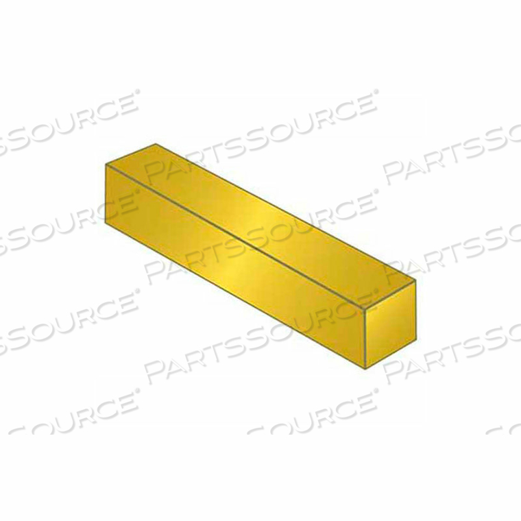 KEYSTOCK - 1/4" X 1/4" X 1 FT - 3600 BRASS - PLAIN - BILATERAL - ASTM B16 