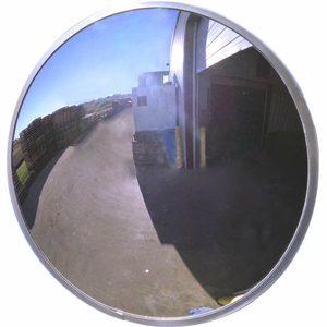 ROUND ACRYLIC CONVEX MIRROR, OUTDOOR, 18" DIA., 160 VIEWING ANGLE by Se-Kure Domes & Mirrors