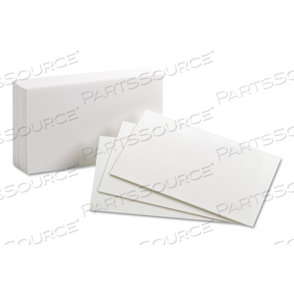 UNRULED INDEX CARDS, 3 X 5, WHITE by Oxford UNRULED INDEX CARDS, 3 X 5, WHITE by Oxford