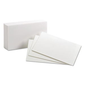 UNRULED INDEX CARDS, 3 X 5, WHITE, 100/PACK by Oxford UNRULED INDEX CARDS, 3 X 5, WHITE, 100/PACK by Oxford