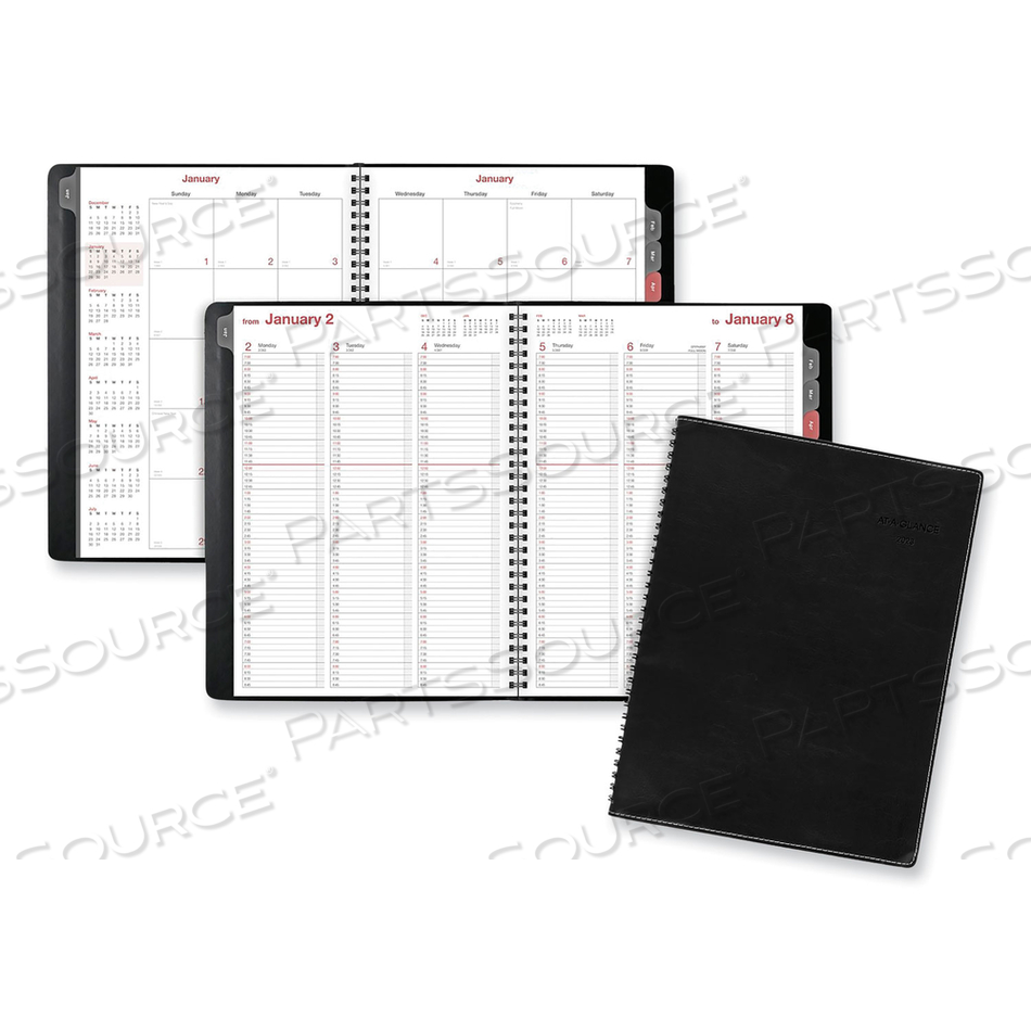 FASHION WEEKLY/MONTHLY PLANNER, 11 X 8.5, BLACK COVER, 12-MONTH (JAN TO DEC): 2023 