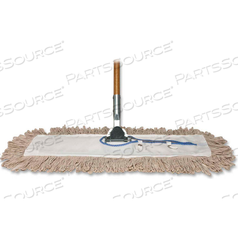 DUST MOP, W/ HANDLE, 24" FRAME, 60" HANDLE, by Genuine Joe