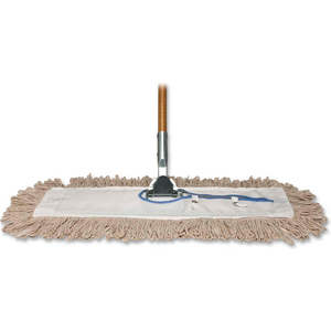 DUST MOP, W/ HANDLE, 24" FRAME, 60" HANDLE, by Genuine Joe