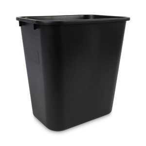 SOFT-SIDED WASTEBASKET, 28 QT, PLASTIC, BLACK by Boardwalk